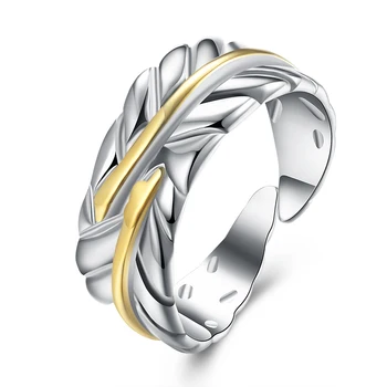 925 Sterling Silver Ring Leaf Pierko Krúžok Pre Ženy, Svadobné Party Glamour Šperky, Darčeky