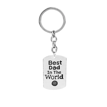 Najlepší otec na svete Keychains List Keyring dog tag Kľúča Držiteľa taška klobúk prívesky auto Key Finder otcov, deň darček pre otca
