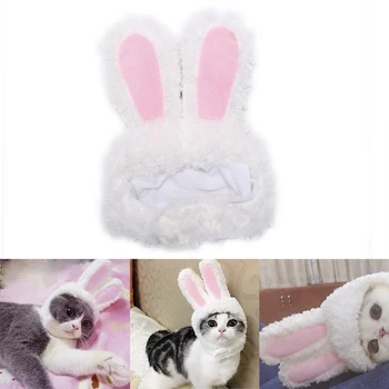 1 Ks Kat Bunny Králik Uši Klobúk Pet Mačka Cosplay Kostýmy Pre Mačky Malé Psy Strany