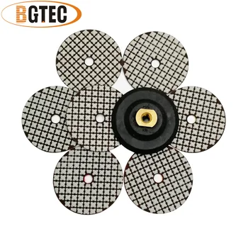 BGTEC 7pcs/set 100 mm hrubých nečistôt 50-3000 Suché Diamond Leštiaci Pad s M14 Gumy backer 4