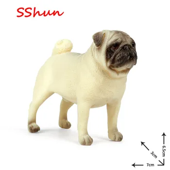 7*3*6.5 CM pevné simulácia voľne žijúcich zvierat psa model statickej Shar Pei deti hračky, dekorácie