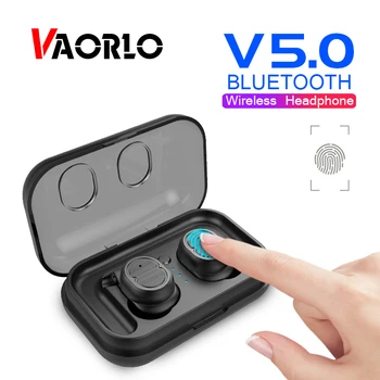 VAORLO TWS Bluetooth Slúchadlo 5.0 Pravda Bezdrôtové Slúchadlá Stereo Bluetooth 5.0 Headset Handsfree S Nabíjanie Box Sport Slúchadlá