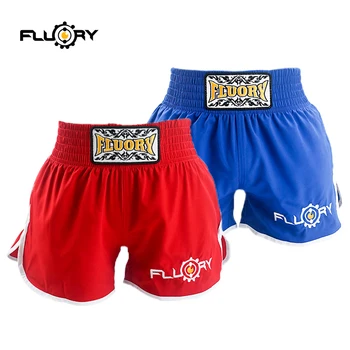 customed polyester muay thai šortky pu kožené boxerské rukavice farebné šortky mma