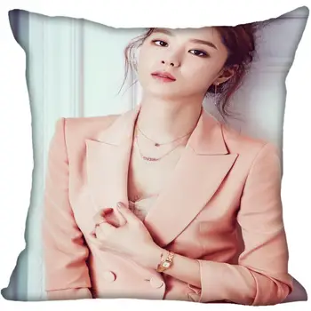 Kórea-Pop Seo Ji-Hye Tlače, Námestie Saténové obliečky na Vankúše 35x35cm,40x40cm Jednej Strane Vytlačené Prispôsobiť svoj obraz darček