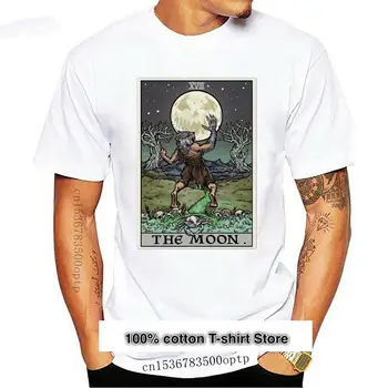 Camiseta de Tarot de hombre lobo para Halloween, ropa gótica de la Luna, de talla grande, diseño divertido, gótico, nueva