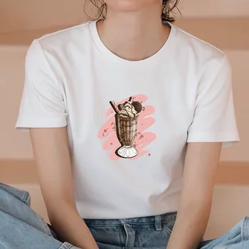 Ženy Grafické Ice Cream Tému Tlač Roztomilý Módne Ženské Šaty, Topy Leto Jar 90. rokoch Štýl Bežné Tees Tričko T-Shirt