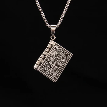 L5YD Kríž-symbol Reťazca Biblie Náboženský Náhrdelník Mužov Trend Ženy Nika Náhrdelník