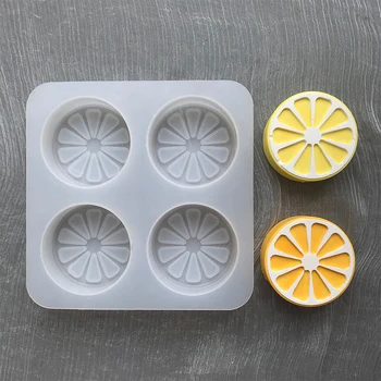 3D Ovocie Orange Plátok Citróna Silikónové Formy DIY Valec Citrusové Mydlo Aromaterapia Sviečka, Takže Nástroj Cake Decor Pečenie Živice Plesne