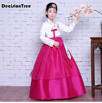 2021 nové hanbok kórejské oblečenie tradičné šaty pre deti mš výkon deti oblečenie baby girl deti deň asi