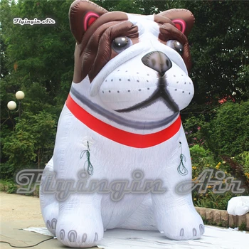Prispôsobený Reklamné Nafukovacie Pes sa Modeli Balón 3m/4m Výška Roztomilý Šteňa Replika Vzduch Vháňaný Bulldog Pre Vonkajšie Udalosti