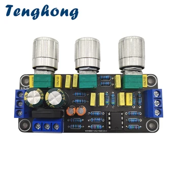 Tenghong NE5532 Mini Zosilňovač 2.0 Predzosilňovač Hlasitosti Ovládanie Dosky Moc Predzosilňovač Tón Rada HIFI OP-AMP Dual 9-15V