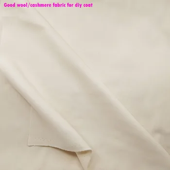 Kvalitné Široký cca 145 Mimo Biele Vlnené Tkaniny Hrubé Dvojité Bočné vlny Textílie Lady Coatl Textílie DIY Šitie Zimný Kabát Šaty