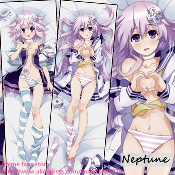Anime Hyperdimension Neptunia Nepgear Neptún obliečka na Vankúš Vankúš Kryt dekoratívne Objímanie Telo posteľná bielizeň