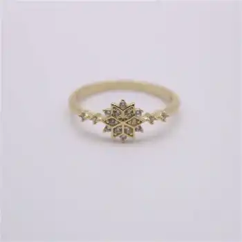 Móda Snowflake Krúžok Šperky, Svadobné Zapojenie Zlatá Farba Striebornej Farbe Pre Ženy Darček K Narodeninám