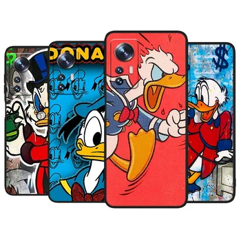 Disney Donald Duck Pre Xiao Mi 12 11 10 11T 10 TON 9T 9 8 Poznámka 10 Ultra Pro Lite TPU Mäkké Silikónové Čierne Telefón Prípade