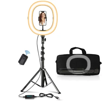 Selfie Krúžok Svetlo na Fotografovanie Led Okraj Lampa s Držiaka Voliteľný Montážny Stojan Stojan Ringlight Pre Live Video Stream