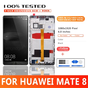 6.0 palcový vysoko Kvalitný LCD Pre Huawei Mate 8 LCD Digitalizátorom. Dotykový Displej Digitalizátorom. Montáž Mate 8 Zobrazenie Výmeny