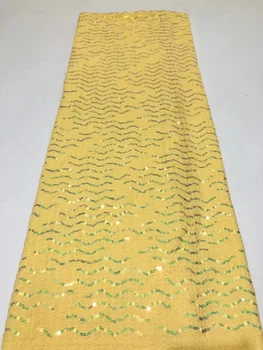 Vysoká kvalita afriky flitrami výšivky francúzskej čipky a tylu 2022 výšivky, čipky textílie 5 metrov pre strán