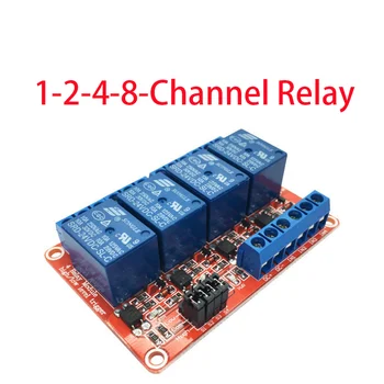 1 2 4 8-channel5V 12VRelay Modul Doska Štít s Optocoupler Podporu Arduino ElectronicsDIY Low-level Spúšť Expansion Board