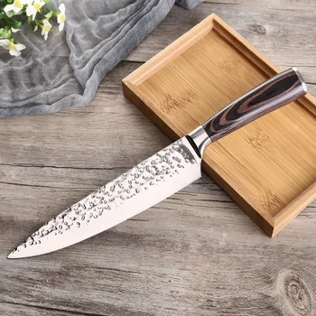 8 palcový kuchár nôž na krájanie, nôž Západný štýl kladivo, nôž varenie nôž na melón a ovocie nôž sushi, sashimi nôž