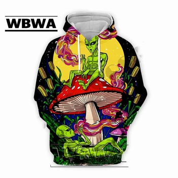 WBWA 3Dprinted Najnovšie Hippie Húb Cudzie Premium Harajuku Streetwear Jedinečný Unisex Mikiny/Mikina/Zip B-5