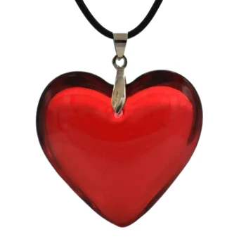 Prívesok srdce Čierne Lano Náhrdelník Šperky Clavicle Reťazca pre Ženy, Mužov Narodeniny