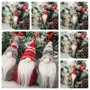 Festival Strany Ornament Červená Anonymný Santa Claus Obrázok Vianočné Dekorácie Prívesok pre Domáce Výzdoba, Vianočné Dekorácie 2023