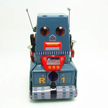 [Zábavné] Klasická kolekcia Retro Hodinky Vietor až Kovové Chôdza Tin Nádrž mesiac sonda robot vyvolať Mechanické hračky deti darček