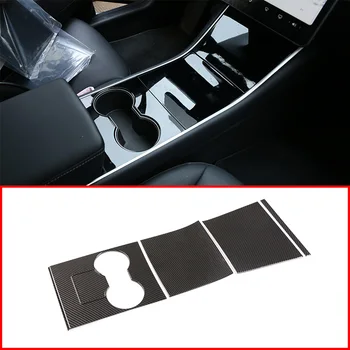 Interiéru vozidla ABS stredovej Konzoly Film stredovej Konzoly Držiaka Panel Kryt Trimt Príslušenstvo Pre Tesla Model 3
