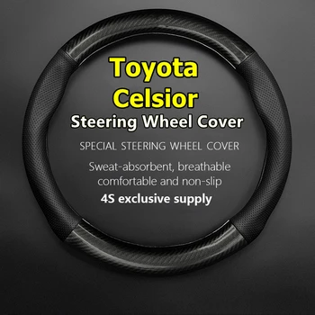 Pre Toyota Celsior Volant, Kožený Kryt Uhlíkových Vlákien 1989 1994 1997 2000 2003