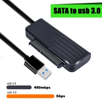 SATA Na USB 3.0 Adapter SATA Typu C Kábel Podporu 2.5 Palcový Externý HDD SSD Pevný Disk Počítača na Konektor SATA Kábel Adaptéra