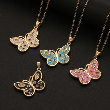 Trend Nové Lesklé kórejský Módne Luxusné Prívesok Motýľ Náhrdelník pre Ženy, Zlatá Farba Vyhlásenie Náhrdelník Šperky, Darčeky