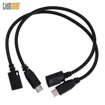 100ks Mini USB Samica Na USB-C 3.1 Typ C Muž Converter Kábel usb OTG Adaptér Konektor Kábel Drôt