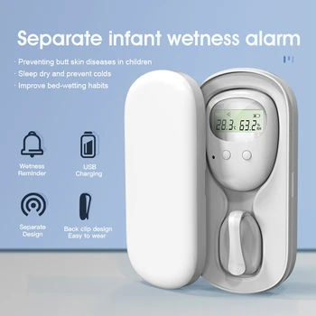 Bezdrôtové Moču Mokré Alarm S Displejom Pee Alarm S Prijímačom Clip-On Vysielač Pre Dieťa Batoľa Detský Starších Dospelých