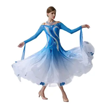 B-19510 Yundance vysokej kvality nový národný štandard moderných tanečných kostýmov, vykonáva dlho ballroom dance šaty pre deti
