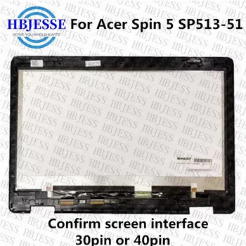 Pôvodné 1920*1080 Pre Acer Spin 5 SP513-51 IPS Obrazovka LCD+Dotyk Digitalizátorom. Montáž FHD 30pin alebo 40pin