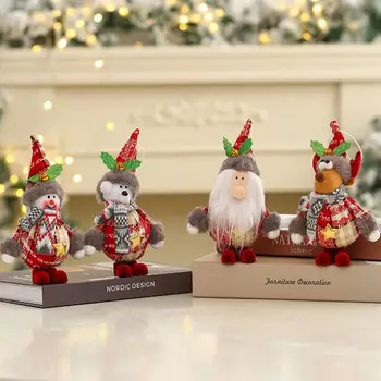 Vianočný Stromček Oblečenie Pre Bábiku Prívesky Cute Santa Snehuliak Elk Medveď Ozdoby Na Vianočné Stromčeky Na Vianoce Domov Dekor