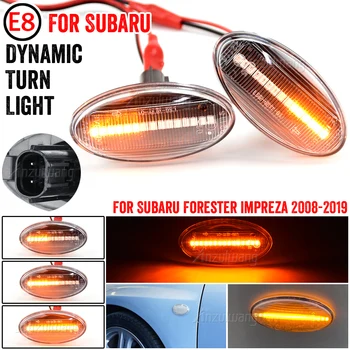 Auto Príslušenstvo Dynamické LED Zase Signál Bočné Obrysové Svetlo Na Subaru Forester Impreza 2008-2019 Sekvenčné Čítanie Indikátor