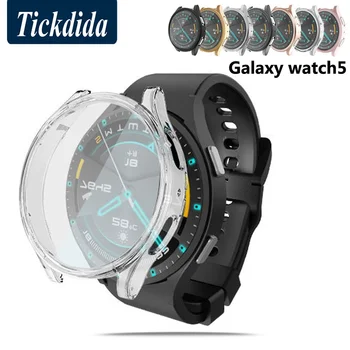 Pre Samsung Galaxy Watch 5 44 mm 40 mm 5 Pro Silikónové puzdro Ochranné Puzdro Mäkké Prípade Galaxy Sledovať 4 Classic 46 mm
