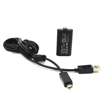 Nabíjateľná Batéria+2.75 m USB Nabíjací Kábel Pre Xbox Jeden Bezdrôtové Herné ovládače Náhradné Batérie pre XBOX TIE,/X