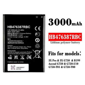 HB476387RBC 100% Pôvodnej Vysokej Kvality Náhradnú Batériu Pre HUAWEI 3X Pro 3X G750 B199 Nové Vstavané Mobilného Telefónu, Batérie