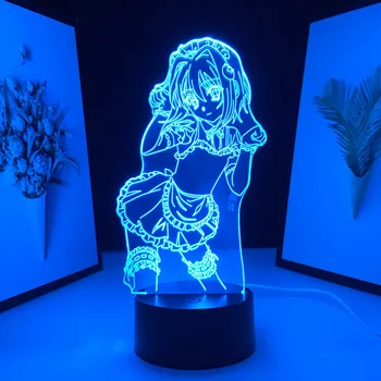 Koneko Toujou Manga Vysokej Školy DxD Koneko Toujou LED Nočné Svetlo na Narodeniny Darček Spálňa Decor Nočného 3D Lampa Dropship