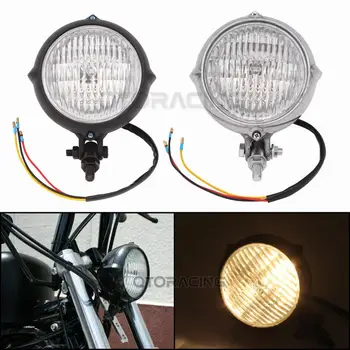 Motocykel Leštené Vintage Bates Style Vedúci Svetlo Lampy Sa Hodí Pre Harley Chopper Sportster Softail Vlastné