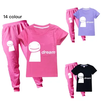 Nové Kreslené Tlač Športové Bavlna Farby-Krátke Rukávy T-Shirt pre Dievčatá a Chlapcov +Nohavice Deti Oblečenie Dievčatá Dievčatá Oblečenie