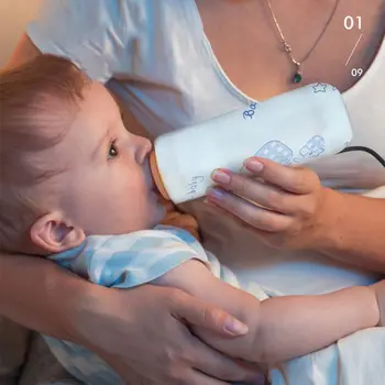 Opakovane Starostlivosti o Dieťa Praktické Zdravé Cestovný Hrnček Kŕmenie Fľašou Ohrievač USB Teplejšie Mlieko, Dojčenská Fľaša Skladovanie Taška