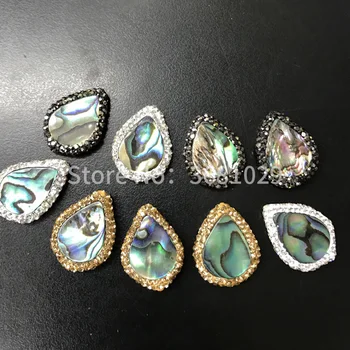 Abalone shell perličiek kvapka tvar módne jednoduché DIY viacfarebné, ručne perličiek šperky Obrázok 2