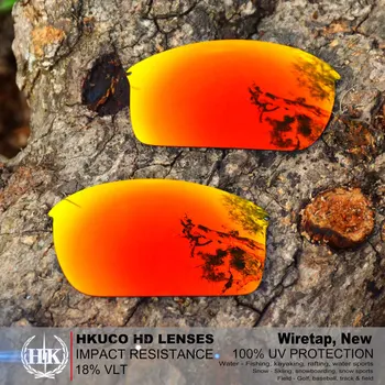 HKUCO Polarizované Náhradné Šošovky Pre Wiretap-Nové slnečné Okuliare Červená/Zelená 2 Páry Obrázok 2