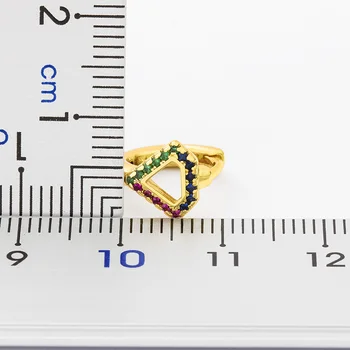 AIBEF Luxusné Žena Geometrické Crystal CZ Vyhlásenie Náušnice Zlaté Farby Pre Ženy, Malá Kvapka Náušnice Český Módne Šperky Obrázok 2
