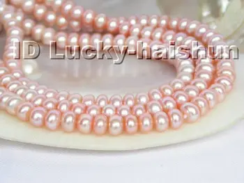 Predaj Šperkov>>>3row ružových perál náhrdelník náramok nastaviť j4874 Obrázok 2