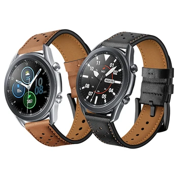 Kožené Watchband Pre Samsung Galaxy Watch3 45mm 41mm Popruh Pre Samsung Sledovať, 3 Band Náramok Náhradné Príslušenstvo Obrázok 2
